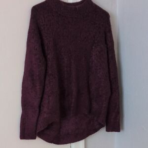 A New‎ Day Women's Deep Maroon High Low Cowl Neck Sweater Size Medium